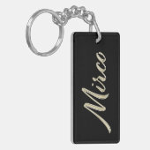 Mirco Name whitegold Schlüsselanhänger Anhänger Sleutelhanger (Voorkant Links)