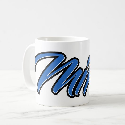 Mirco Vorname Name blue Tasse Kaffeetasse Koffiemok (Voorkant links)