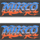 Mirco Vorname Name Graffiti Aufkleber Sticker (Voorkant)
