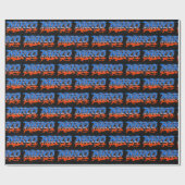 Mirco Vorname Name Graffiti blue orange Cadeaupapier (Vlak)