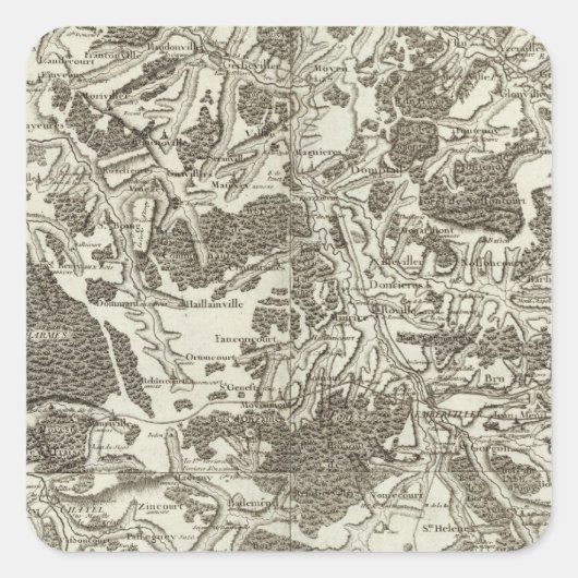 Mirecourt, epinaal vierkante sticker (Voorkant)