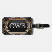 Mirhearst Modern Monogram Bagagelabel (Voorkant horizontaal)