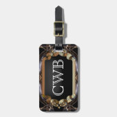 Mirhearst Modern Monogram Bagagelabel (Voorkant verticaal)