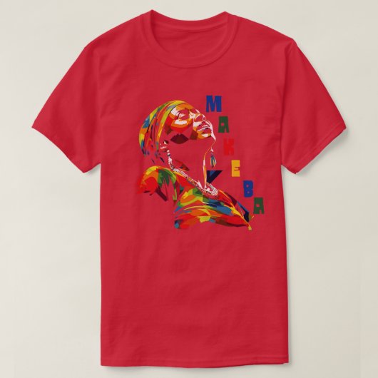 Miriam Makeba Origineel ontwerp T-shirt (Design voorkant)