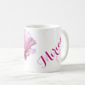  Miriam naam  roze rozenbloem Koffiemok (Voorkant rechts)