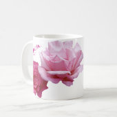  Miriam naam  roze rozenbloem Koffiemok (Voorkant links)