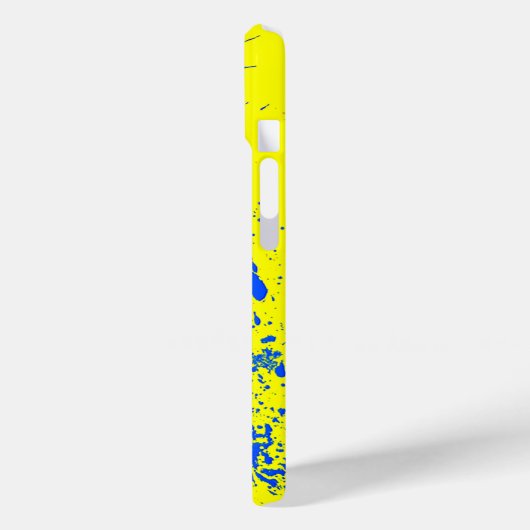 Miriam Naam Sjabloon, Lemon Green Blue Ink Stain Case-Mate iPhone Case (Achterkant / Links)