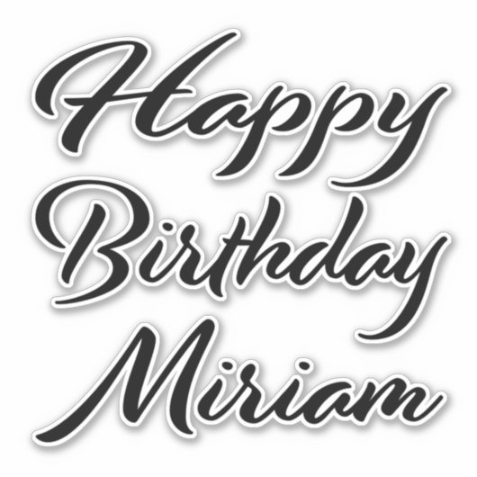 Miriam Name Vorname black Sticker Geburtstag (Voorkant)