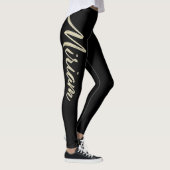 Miriam white gold Handwriting Hose Leggings (Rechts)