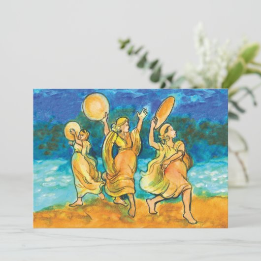 Miriam's Song van de Zee Feestdagenkaart (Staand voorkant)