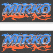 Mirko Vorname Name Graffiti Aufkleber Sticker (Voorkant)
