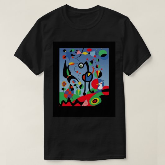 Miro El Jardín Kunst T-shirt (Design voorkant)