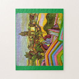Miro, prijst het dorp, schilderen legpuzzel