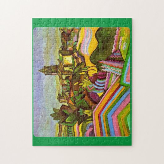 Miro, prijst het dorp, schilderen legpuzzel (Verticaal)