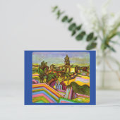 Miro, prijst het dorp, schilderend Briefkaart (Staand voorkant)