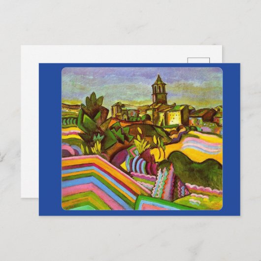 Miro, prijst het dorp, schilderend Briefkaart (Voorkant / Achterkant)