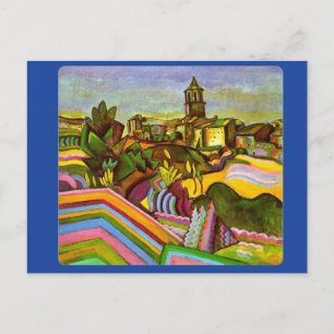 Miro, prijst het dorp, schilderend Briefkaart