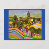 Miro, prijst het dorp, schilderend Briefkaart (Voorkant)