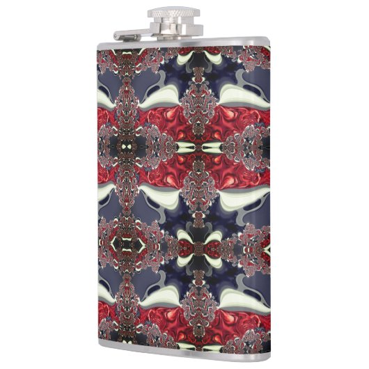 Mirror afbeelding die herhaalde vorm genereert, bo heupfles (Links)