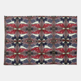 Mirror afbeelding die herhaalde vorm genereert, bo theedoek