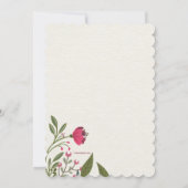 Mirror Afbeelding Floral Invitation Kaart (Achterkant)