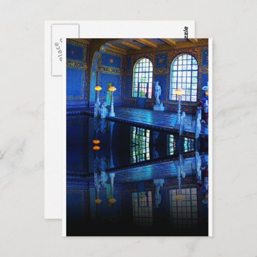 Mirror Afbeelding Hearst Castle Indoor Pool Briefkaart (Voorkant / Achterkant)