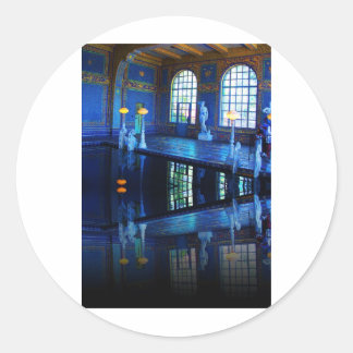Mirror Afbeelding Hearst Castle Overdekt zwembad Ronde Sticker