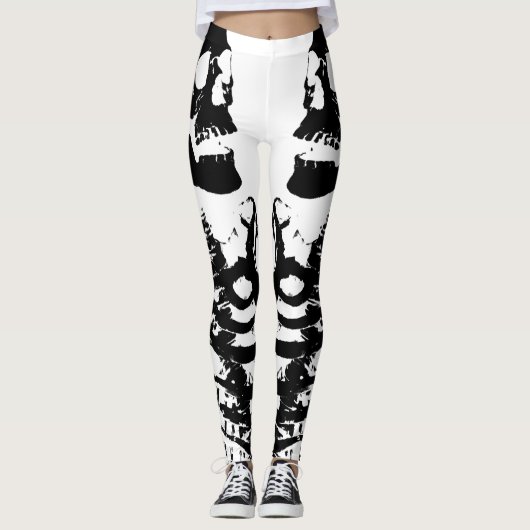 Mirror Afbeelding Skeletten White Leggings (Voorkant)