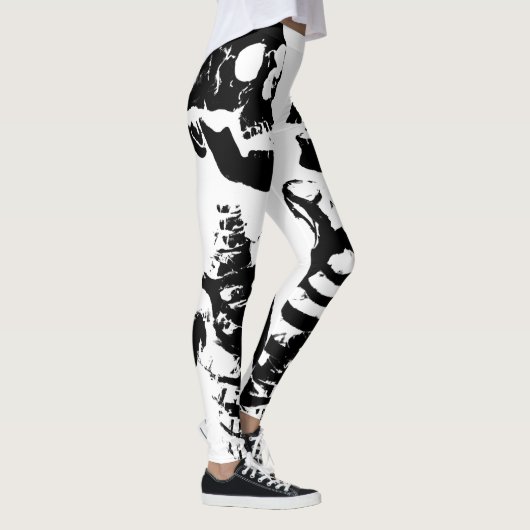 Mirror Afbeelding Skeletten White Leggings (Rechts)