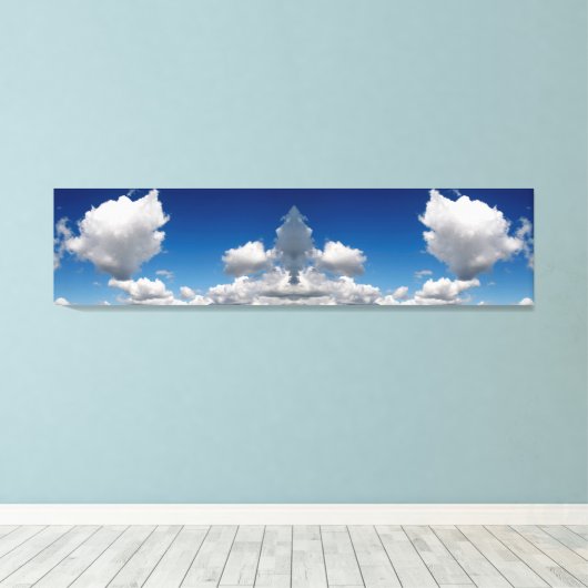 Mirror afbeelding sky panorama canvas afdruk (Insitu (Houten vloer))