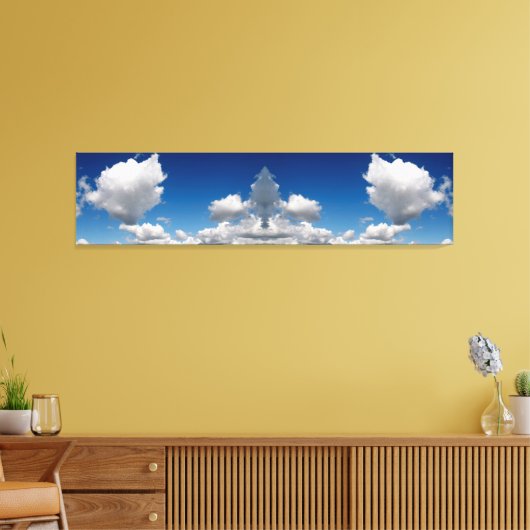 Mirror afbeelding sky panorama canvas afdruk (Insitu (Woonkamer))