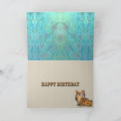 Mirror afbeelding van Long Hair Chihuahua verjaard Kaart (Binnen)