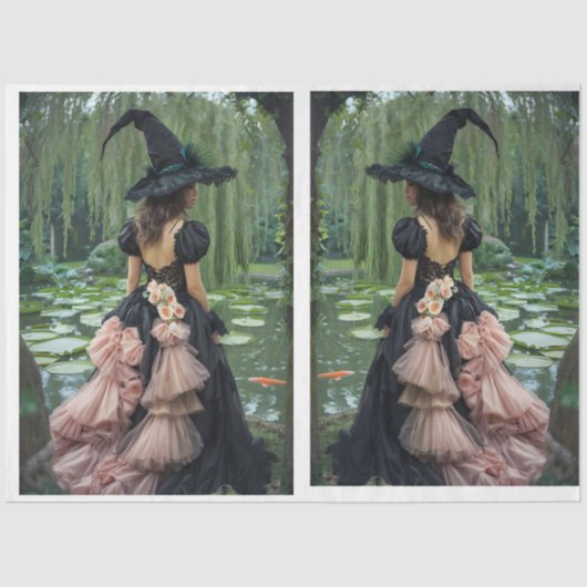 Mirror afbeelding Willow Witch2 Weefselpapier Tissuepapier (Voorkant)