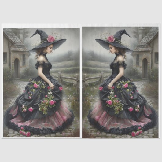 Mirror afbeelding Willow Witch Tissue Paper Tissuepapier (Voorkant)