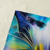 Mirror-afbeeldingen van een kleurrijke Siamese Kit Strandlaken (In situ)