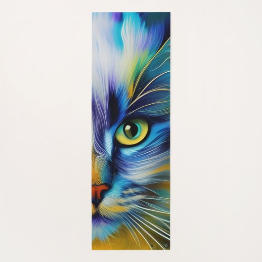 Mirror-afbeeldingen van een kleurrijke Siamese Kit Yogamat (Achterkant)