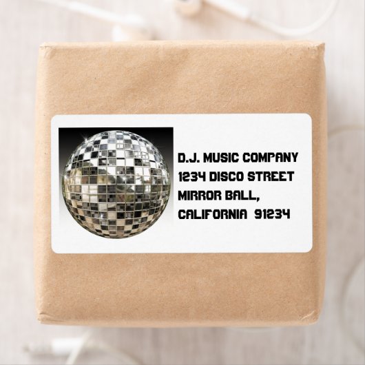 Mirror Ball Disco Party-labels Etiket (Insitu)