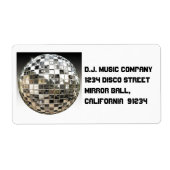 Mirror Ball Disco Party-labels Etiket (Voorkant)