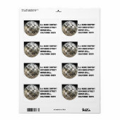 Mirror Ball Disco Party-labels Etiket (Full Sheet)