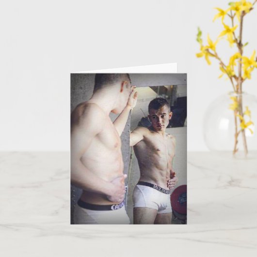 Mirror Boy Kaart (Gele Bloem)