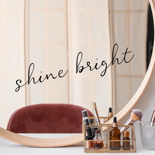 Mirror Cling Shine Heldere Opheffing Quote Raamsticker