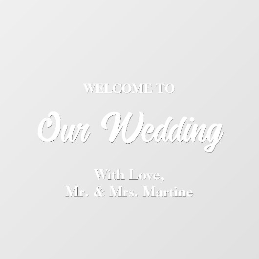 Mirror Decal - DIY Wedding Decoration (Vel)