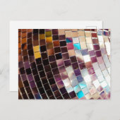 Mirror Disco Ball Aankondigingskaart (Voorkant / Achterkant)