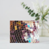 Mirror Disco Ball Aankondigingskaart (Staand voorkant)