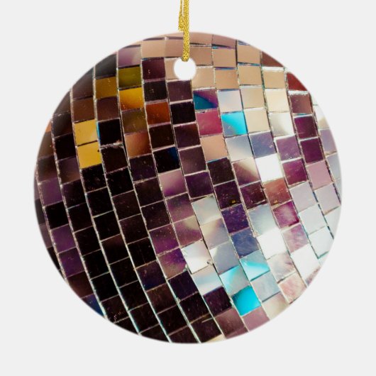 Mirror Disco Ball Keramisch Ornament (Achterkant)