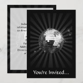 Mirror Disco Ball on Black Kaart (Voorkant / Achterkant)