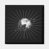 Mirror Disco Ball on Black Magneet (Voorkant)