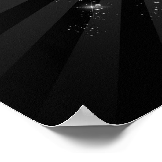 Mirror Disco Ball on Black Poster (Hoek)