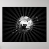 Mirror Disco Ball on Black Poster (Voorkant)