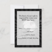 Mirror Disco Ball on Black RSVP Kaartje (Achterkant)